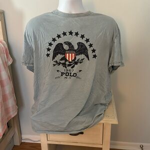 Light blue Ralph Lauren novelty shirt-stars and eagles.